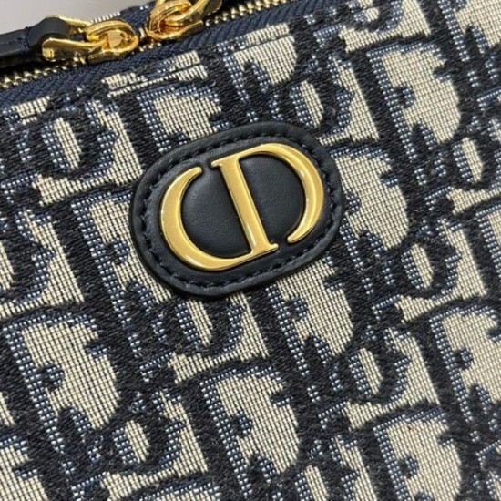 Replica Borsa Dior 30 Montaigne Box Dior Oblique Jacquard Blu