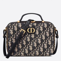 Replica Borsa Dior 30 Montaigne Box Dior Oblique Jacquard Blu