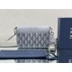 Replica Dior Hit the Road CD Diamond Canvas Messenger Borsa da uomo grigia