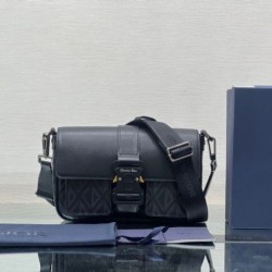 Replica Dior Hit the Road CD Diamond Canvas Messenger Borsa da uomo nera