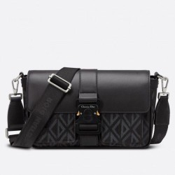 Replica Dior Hit the Road CD Diamond Canvas Messenger Borsa da uomo nera