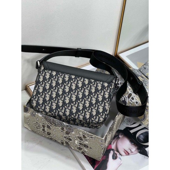Replica Borsa da uomo Dior Mini Saddle Messenger Oblique Jacquard