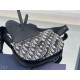 Replica Dior Saddle Men Pouch Dior Oblique Jacquard Grigio