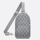 Replica Borsa a tracolla in tela Dior Mini Rider CD Diamond grigia