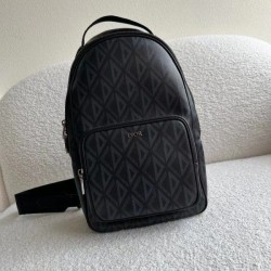 Replica Borsa a tracolla in tela Dior Mini Rider CD Diamond nera