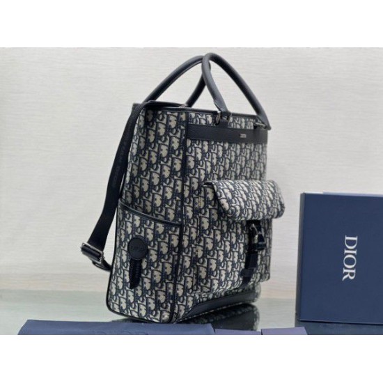 Replica Borsa tote Dior Explorer Dior Oblique Jacquard nera