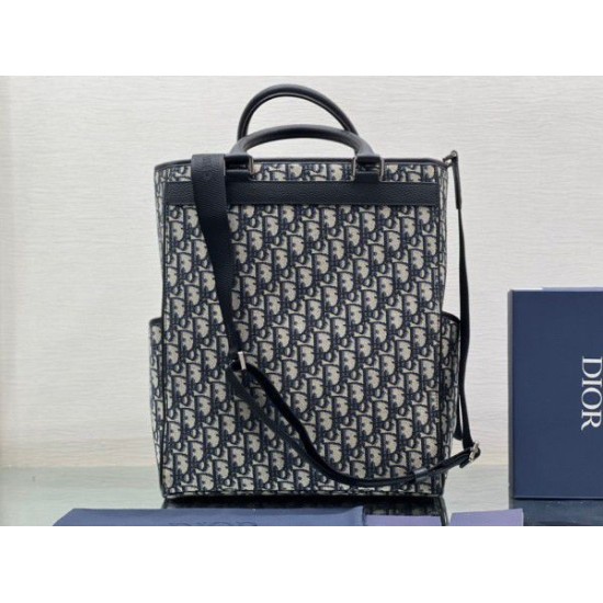 Replica Borsa tote Dior Explorer Dior Oblique Jacquard nera