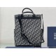 Replica Borsa tote Dior Explorer Dior Oblique Jacquard nera