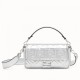 Replica Borsa Fendi Baguette Media Con Motivo FF Argento