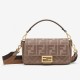 Replica Borsa Fendi Baguette media FF grigia