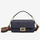 Replica Borsa Fendi Baguette Media FF Blu Replica Borsa Fendi Baguette Media FF Blu