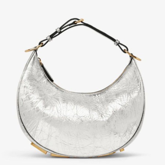 Replica Borsa Hobo Piccola Fendi Fendigraphy Argento