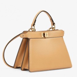 Replica Fendi Peekaboo ISeeU Petite Borsa Nappa Pelle Beige