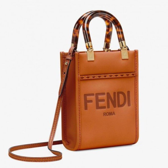 Replica Borsa shopper Fendi Mini Sunshine marrone Replica Borsa shopper Fendi Mini Sunshine marrone