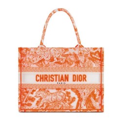 Replica Christian Dior Medium Dior Book Tote arancione