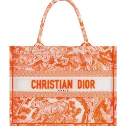 Replica Christian Dior Medium Dior Book Tote arancione