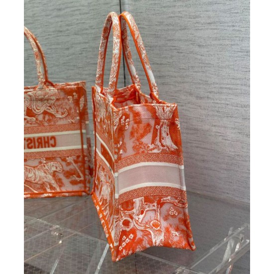 Replica Christian Dior Medium Dior Book Tote arancione