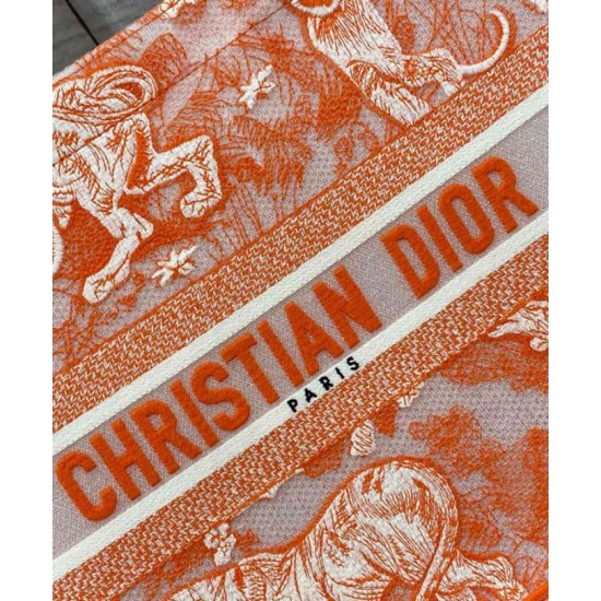 Replica Christian Dior Medium Dior Book Tote arancione