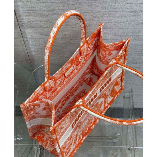 Replica Christian Dior Medium Dior Book Tote arancione