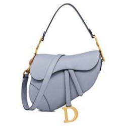 Replica Borsa da sella Christian Dior con cinturino blu scuro