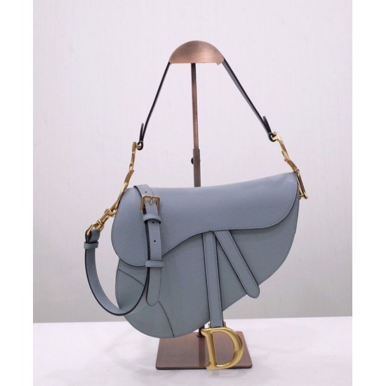 Replica Borsa da sella Christian Dior con cinturino blu scuro