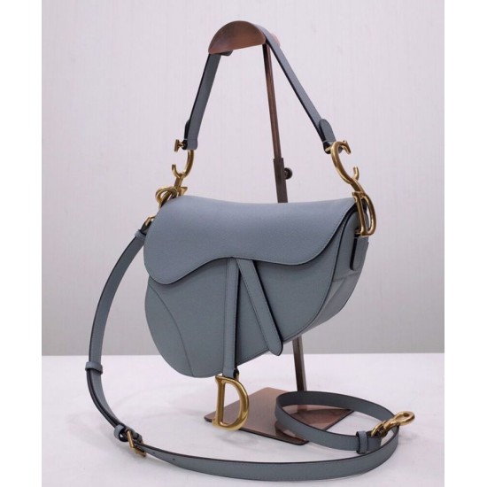 Replica Borsa da sella Christian Dior con cinturino blu scuro