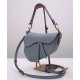 Replica Borsa da sella Christian Dior con cinturino blu scuro