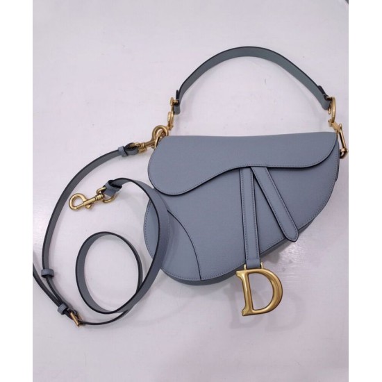 Replica Borsa da sella Christian Dior con cinturino blu scuro