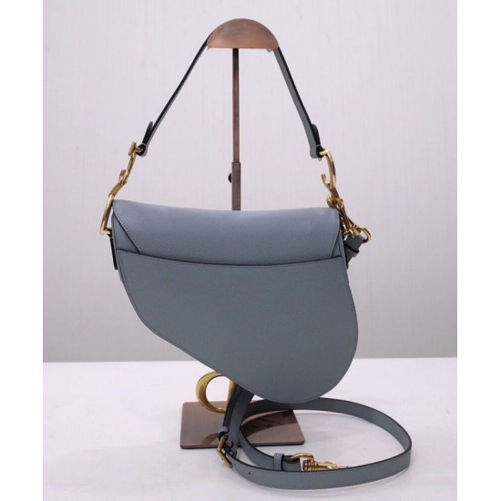 Replica Borsa da sella Christian Dior con cinturino blu scuro