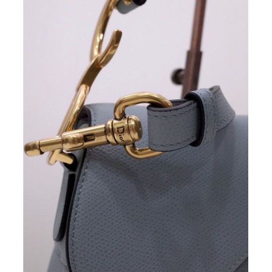 Replica Borsa da sella Christian Dior con cinturino blu scuro
