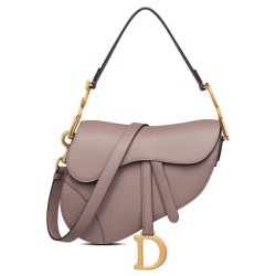 Replica Borsa da sella Christian Dior con cinturino caffè scuro