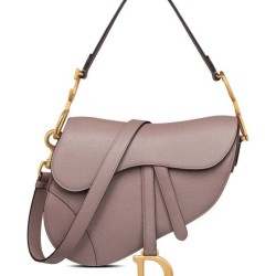 Replica Borsa da sella Christian Dior con cinturino caffè scuro
