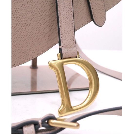 Replica Borsa da sella Christian Dior con cinturino caffè scuro