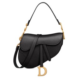 Replica Borsa a sella Christian Dior con cinturino nero