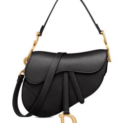 Replica Borsa a sella Christian Dior con cinturino nero