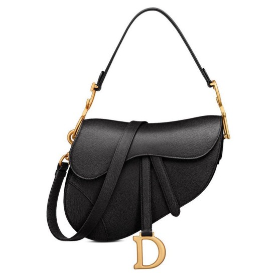 Replica Borsa a sella Christian Dior con cinturino nero