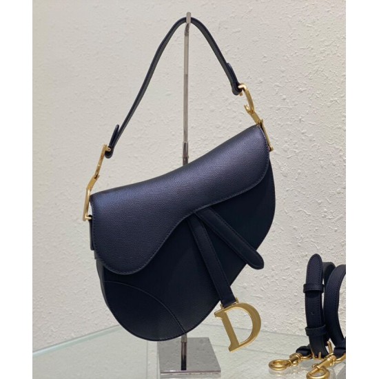 Replica Borsa a sella Christian Dior con cinturino nero