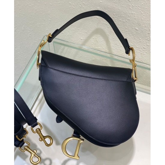Replica Borsa a sella Christian Dior con cinturino nero