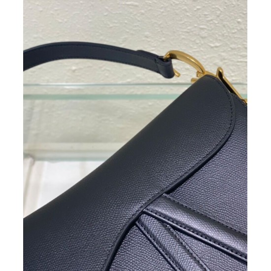 Replica Borsa a sella Christian Dior con cinturino nero