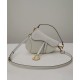 Replica Christian Dior Mini borsa a sella con cinturino bianco