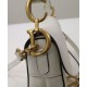 Replica Christian Dior Mini borsa a sella con cinturino bianco