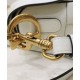 Replica Christian Dior Mini borsa a sella con cinturino bianco