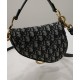 Replica Borsa Christian Dior Mini Saddle Con Tracolla Blu Scuro