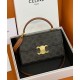 Replica Celine Box Triomphe In Tela Triomphe E Pelle Di Vitello Caffè