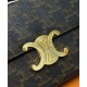 Replica Celine Box Triomphe In Tela Triomphe E Pelle Di Vitello Caffè