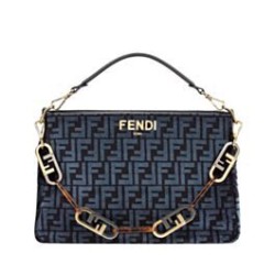 Replica Borsa con zip Fendi O'Lock 8BR805 blu