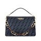 Replica Borsa con zip Fendi O'Lock 8BR805 blu
