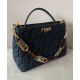 Replica Borsa con zip Fendi O'Lock 8BR805 blu