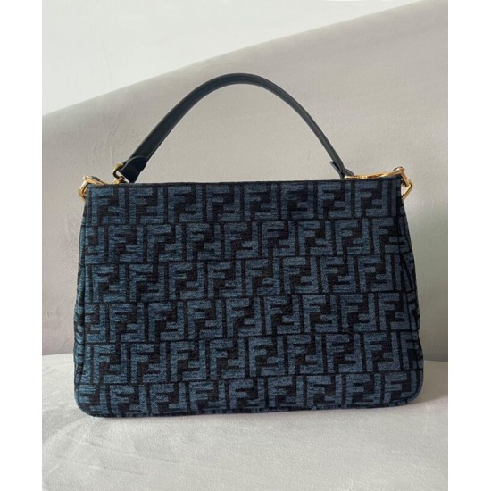 Replica Borsa con zip Fendi O'Lock 8BR805 blu