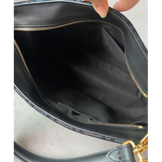 Replica Borsa con zip Fendi O'Lock 8BR805 blu
